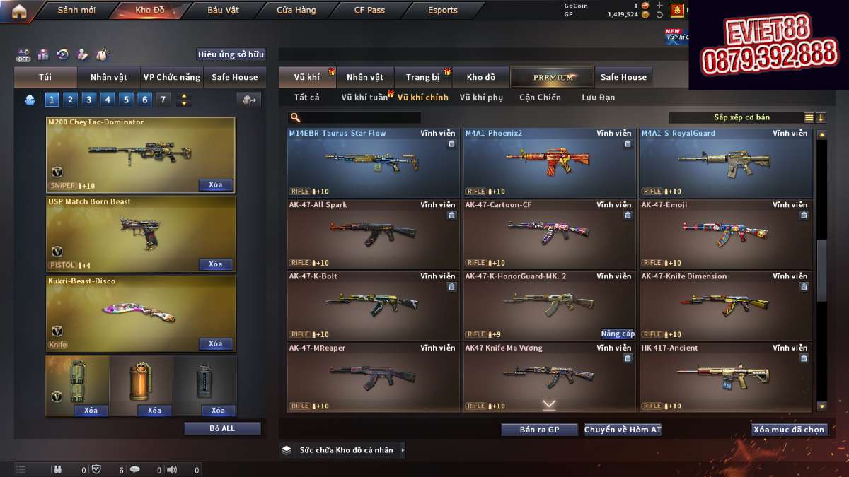shop acc cf uy tin gia re